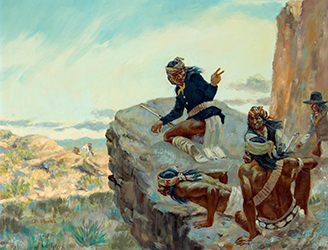 Loinclothed hobby; Obr�zek dne - the picture od the day - �awa rel -  Art of Joe Beeler, The Ambush