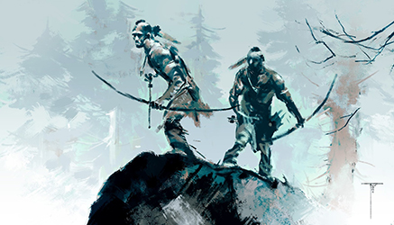 Loinclothed hobby; Obr�zek dne - the picture od the day - �awa rel - Art of Frank Victoria, Two indian hunters - Ther First People
