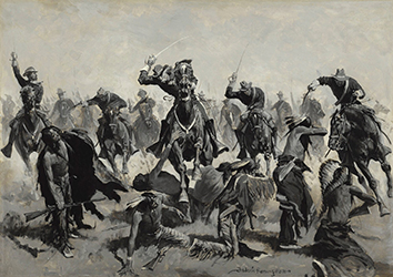 Loinclothed hobby; Obr�zek dne - the picture od the day - �awa rel - Art of Frederic Remington, Custer�s last charge - a sabre charge