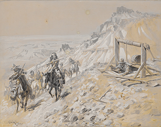 Loinclothed hobby; Obr�zek dne - the picture od the day - �awa rel -  Art of Charles Marion Russell, illustration