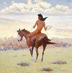 Loinclothed hobby; Obr�zek dne - the picture od the day - �awa rel -  art of Frederic Remington, Pony Herder