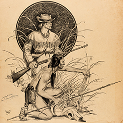 Loinclothed hobby; Obr�zek dne - the picture od the day - �awa rel -  Art of Granville Bruce,  Frontier Scouts