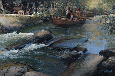 Loinclothed hobby; Obr�zek dne - the picture od the day - �awa rel -  Art of John Buxton, Distracted 