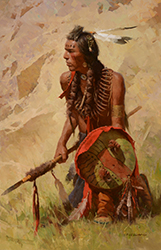 Loinclothed hobby; Obr�zek dne - the picture od the day - �awa rel -  Art of Z. S. Liang, Bear Paw War Shield, 2017