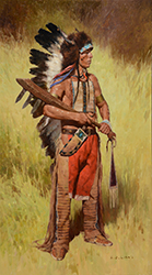 Loinclothed hobby; Obr�zek dne - the picture od the day - �awa rel -  Art Z. S. Liang, The Young Bozeman Trail Brave