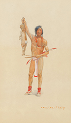Loinclothed hobby; Obr�zek dne - the picture od the day - �awa rel -  Art of Olaf Carl Seltzer, Indian Boy