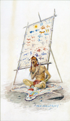 Loinclothed hobby; Obr�zek dne - the picture od the day - �awa rel -  Olaf Carl Seltzer, Story Teller
