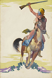 Loinclothed hobby; Obr�zek dne - the picture od the day - �awa rel -  Art of Studley Oldham Burroughs, Apache Devil - cover art, 1933