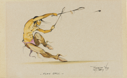 Loinclothed hobby; Obr�zek dne - the picture od the day - �awa rel -  Art of Jerome Tiger, Play Ball