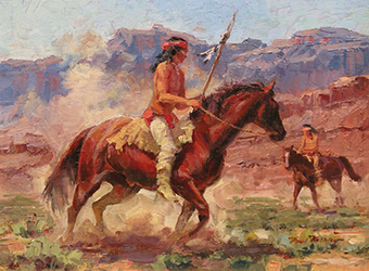 Loinclothed hobby; Obr�zek dne - the picture od the day - �awa rel - Indians riding their horses