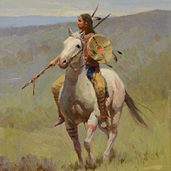 Loinclothed hobby; Obr�zek dne - the picture od the day - �awa rel - Art of Z.S. Liang, The Lookout By 