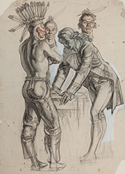 Loinclothed hobby; Obr�zek dne - the picture od the day - �awa rel - Art of Dean Cornwell, Establishing Territory