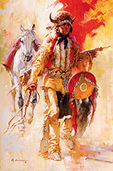 Loinclothed hobby; Obr�zek dne - the picture od the day - �awa rel - Art of Roy Andersen, Kiowa Medicine