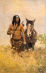 Loinclothed hobby; Obr�zek dne - the picture od the day - �awa rel - Art of Howard Terpning, Native American With Horse