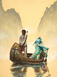 Loinclothed hobby; Obr�zek dne - the picture od the day - �awa rel - Art of Richard Hescox, One Against the Wilderness, paperback book cover