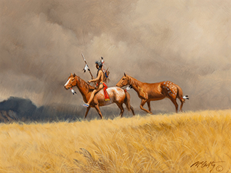 Loinclothed hobby; Obr�zek dne - the picture od the day - �awa rel - Art of Frank McCarthy, Captured Pony