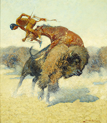 Loinclothed hobby; Obr�zek dne - the picture od the day - �awa rel - Art of  Frederic Remington - An Episode of the Buffalo Hunt 
