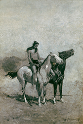 Loinclothed hobby; Obr�zek dne - the picture od the day - �awa rel - Art of  Frederic Remington,  The Fire-Eater Slung His Victim Across His Pony