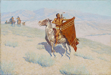Loinclothed hobby; Obr�zek dne - the picture od the day - �awa rel - Art of  Frederic Remington - The Blanket Signal