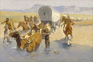 Loinclothed hobby; Obr�zek dne - the picture od the day - �awa rel - Art of  Frederic Remington - The Emigrants