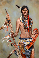 Loinclothed hobby; Obr�zek dne - the picture od the day - �awa rel - Art of Judith Dickinson, Warrior, 2018