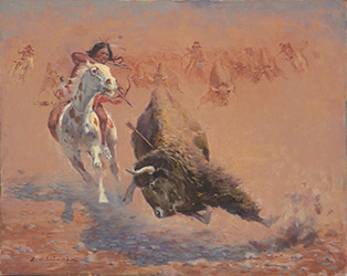 Loinclothed hobby; Obr�zek dne - the picture od the day - �awa rel - Art of Ernest Chiriacka,  The hunt