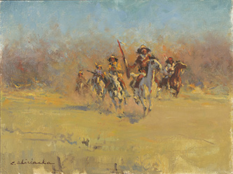 Loinclothed hobby; Obr�zek dne - the picture od the day - �awa rel - Art of Ernest Chiriacka,   The getaway