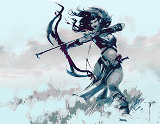 Loinclothed hobby; Obr�zek dne - the picture od the day - �awa rel - Art of Frank Victoria, Bow of Dragon Bone