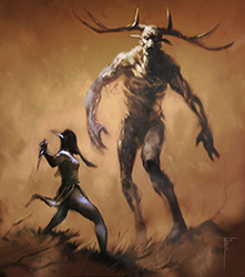 Loinclothed hobby; Obr�zek dne - the picture od the day - �awa rel - Art of Frank Victoria, Wendigo 