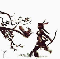 Loinclothed hobby; Obr�zek dne - the picture od the day - �awa rel - Art of Frank Victoria, Sneaky  Squirrel 