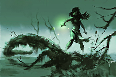 Loinclothed hobby; Obr�zek dne - the picture od the day - �awa rel - Art of Frank Victoria, Swamp Necromancer