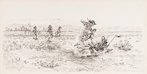 Loinclothed hobby; Obr�zek dne - the picture od the day - �awa rel - rt of Charles M. Russell, IColter's Race for Life
