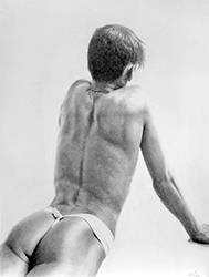 Loinclothed hobby; Obr�zek dne - the picture od the day - �awa rel - Art of Dennis Candy, Study of a Man�s Back