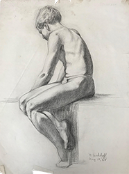 Loinclothed hobby; Obr�zek dne - the picture od the day - �awa rel - Art of Myrtis Eickhoff, male nude with loincloth