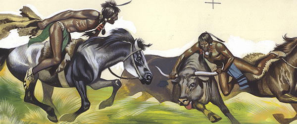 Loinclothed hobby; Obr�zek dne - the picture od the day - �awa rel - Art of Ron Embleton, On The Hoof 