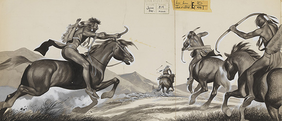 Loinclothed hobby; Obr�zek dne - the picture od the day - �awa rel - Art of Ron Embleton, Cowboy and Indians