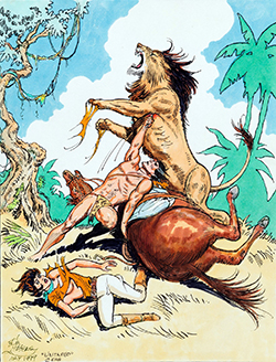 Loinclothed hobby; Obr�zek dne - the picture od the day - �awa rel - Art of Bob Lubbers, Tarzan the Untamed, 1999 