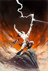 Loinclothed hobby; Obr�zek dne - the picture od the day - �awa rel - Art of Frank Frazetta, Against The Gods 