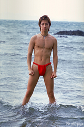 Loinclothed hobby; Obr�zek dne - the picture od the day - �awa rel - <FONT COLOR=white> Japanese traditional strings ~ aka rokushaku fundoshi 5/6 