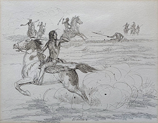 Loinclothed hobby; Obr�zek dne - the picture od the day - �awa rel -  Art of Brummett Echohawk - Warrior Without a Head