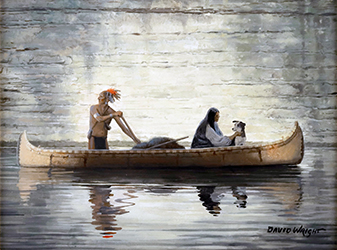 Loinclothed hobby; Obr�zek dne - the picture od the day - �awa rel - Art of David Wright, Movement on the Far Bank