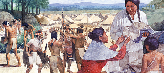 Loinclothed hobby; Obr�zek dne - the picture od the day - �awa rel - Art by Greg Harlin, Native American heritage of Tennessee 