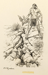 Loinclothed hobby; Obr�zek dne - the picture od the day - �awa rel - Native American illustration, art of Lorence F. Bjorklund