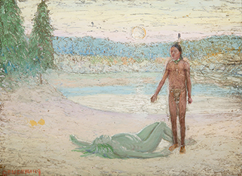 Loinclothed hobby; Obr�zek dne - the picture od the day - �awa rel - Art by Edwin Willard Deming, Hiawatha