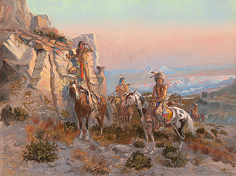 Loinclothed hobby; Obr�zek dne - the picture od the day - �awa rel -  Trouble Hunters, art by Charles M. Russell