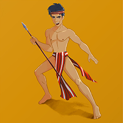 Loinclothed hobby; Obr�zek dne - the picture od the day - �awa rel - Art by KymAndBroko, Igorot Warrior