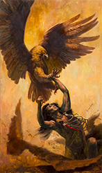 Loinclothed hobby; Obr�zek dne - the picture od the day - �awa rel - Art by Shannon Stirnweis,  Piegan Gold, 1980