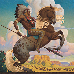 Loinclothed hobby; Obr�zek dne - the picture od the day - �awa rel -  Art of Thomas Blackshear - Buffalo Hunt