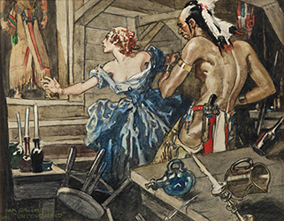 Loinclothed hobby; Obr�zek dne - the picture od the day - �awa rel -  Art of Dan Sayre Groesbeck - Unconquered, 1947