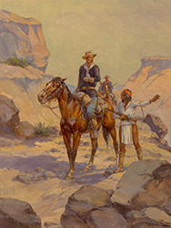 Loinclothed hobby; Obr�zek dne - the picture od the day - �awa rel -  Art of Herman Wendelborg Hansen - Patrolling the Rio Grande